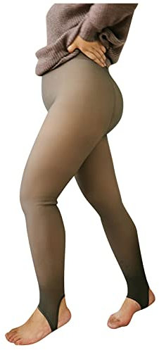Collant Chaud Molletonné Femme Collants Chaud Femme Faux Translucide Legging Polaire Collant Extensible Toison d'hiver Collants Femme en Coton Opaque Tendance Et Classique