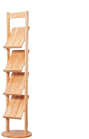 Prospektständer Holz-Zeitungsständer, bodenstehender Präsentationsständer, mehrschichtiger Aufbewahrungsbank-Broschürenständer, Werbung, Werbezeitschriften, A4-Informationszeitungsständer zeitschrifte