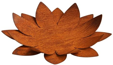 Rost Dekoschale Lotus 27 cm Metall Schale Rostdeko Edelrost Gartendeko