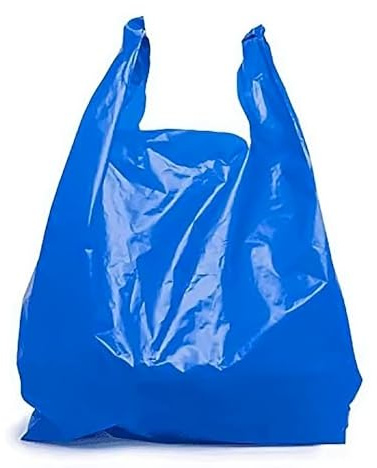 Lot de 1000 Sacs Bretelles Bleus Premium 28+14x48 cm - Robustes, Spacieux et Élégants | Idéaux pour l'Emballage et le Stockage