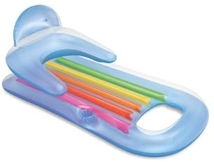 Intex | 58802EU Luftmatratze King Kool | Lounge Farbe: Blau | ideal für Strand und Badesee