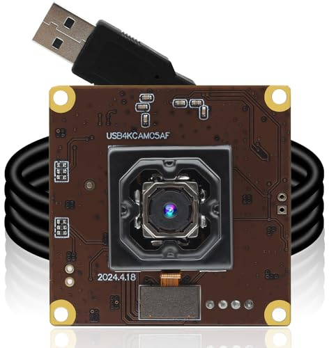 ELP 11MP 4K 30fps USB Camera Module for PC, 90 Wide Angle Webcam with IBIS Anti-Shake, Auto Focus, UVC USB2.0 for Live Streaming, Monitoring 3D Printer