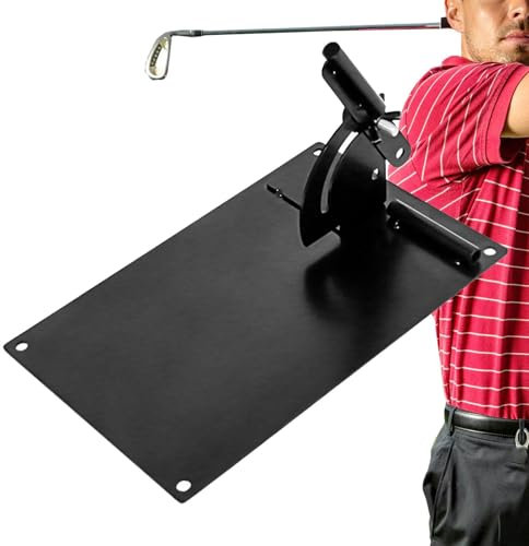 Golfschläger-Ausrichtungsstabhalter - Eisen Ausrichtungsstab Rutentrainer mit Halterung | Swing Plate Golf Trainingshilfe mit Stock | Golf Ausrichtungsstab Halter Set für Indoor-Training und Schaukel