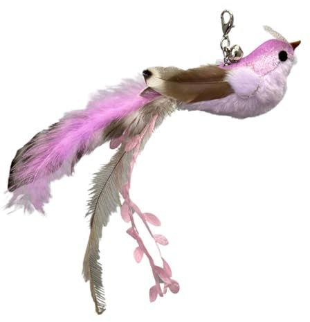 Interaktives Katzenspielzeug mit Vögeln, realistischer Teaser für Kätzchen, Vogelfederspielzeug für Katzen, interaktives Federspielzeug mit Glöckchen für Katzen Spielen Sie Jagdübung