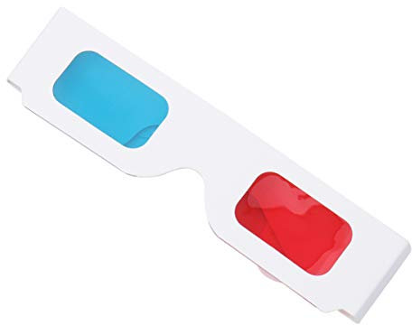 CALLARON Lot de 10 Lunettes 3D Rouges/Cyan avec Monture Blanche – Lunettes Anaglyphes Pliables pour Films Jeux Et Théâtre 3D Jetable pour Ordinateur Télévision Et Événements De