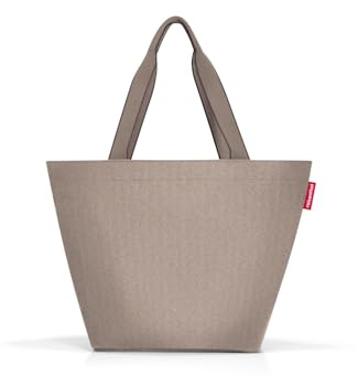 reisenthel shopper M in herringbone mokka – Geräumige Shopping Bag und edle Handtasche in einem – Aus wasserabweisendem Material