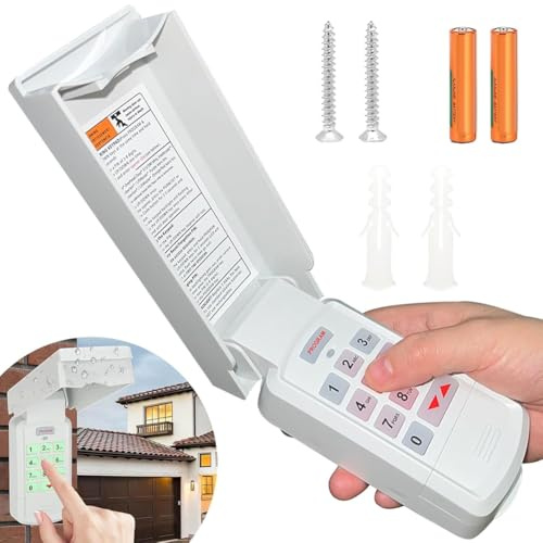 Flaroey Teclado Inalámbrico para Abre-Puertas de Garaje 22 en 1, Compatible con Todos los Abre-Puertas de Garaje Genie/Overhead/Intellicode/DIP Switch