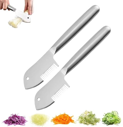 Pelapatate multiuso in acciaio inossidabile, utensile da cucina facile e veloce da usare, comodo manico e foro per appendere, adatto a tutti i tipi di frutta e verdura (2pcs)
