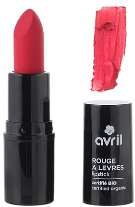 Avril Rouge à Lèvres Bio – Couleur Intense et Confort – Longue Tenue – Maquillage Lèvres Certifié Bio (Fuchsia)