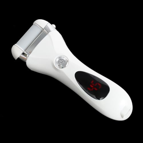 HOOWIFFY Removedor de Abs Pies Eléctrico Callos Digital de Pantalla Capa Lima y Cuarzo para Eliminar Muerta y Durezas, Masajeador de Pies Blanco, Uso Doméstico