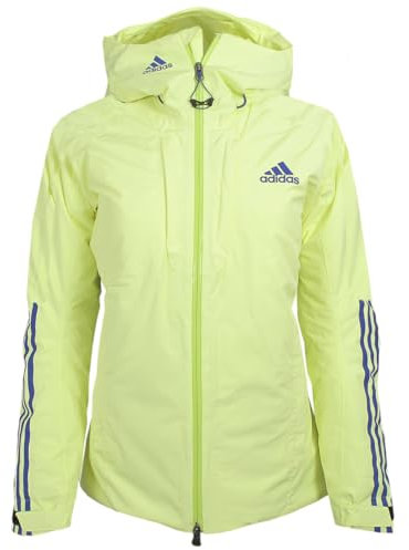 adidas Damen Coach Jacke Winterjacke Cross Country Skijacke Gr.32, gelb-blau