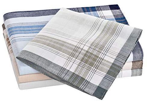 Tobeni 10 Stück Herren Stoff Taschentücher Herrentaschentücher Stofftaschentücher 100% gekämmte Baumwolle Farbe Design 24 Grösse 40 cm x 40 cm