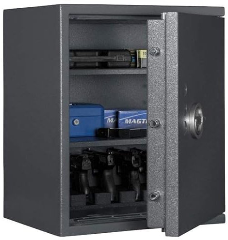 Format Kurzwaffentresor KWT 3100, Doppelbartschloss mit 2 Schlüsseln, Grad 1 nach EN 1143-1, H60.5xB50xT42 cm, 93 kg