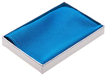 Tinitex Einstecktuch blau türkis reine Seide 25x25cm einfarbig uni