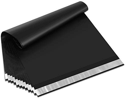 UCGOU 14.5x19 Poly Mailers Black Shipping Bags Large Poly Mailers Shipping Bags for Clothes Self-Sealing Waterproof and Tear Proof 50 Pack