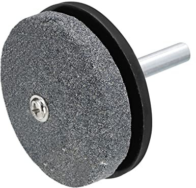 sourcing map Cortacésped Cuchilla Afilador, Universal Corindón Cortacésped Cuchilla Amoladora Piedra Rueda para Césped Cortadora Eléctrico Taladro Manual Taladro, Negro