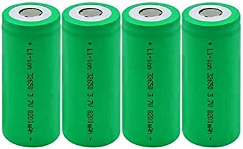 Batterie Au Lithium 3.7v 8200mah 32650, Batterie Rechargeable À Haute Intensité pour L'alimentation De Secours De La Lampe De Poche 1PCS,4PCS