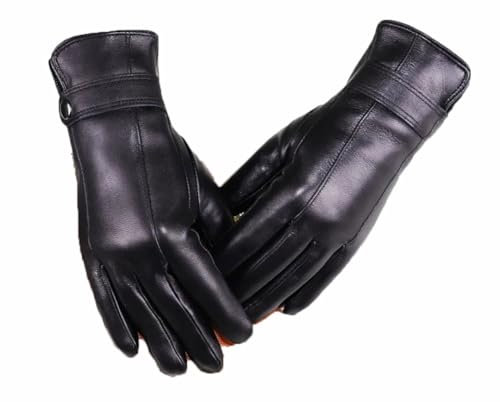 Damen Schaffell Handschuhe Herbst und Winter Warme Lederhandschuhe Mode Damen Lederhandschuhe Outdoor Fahrhandschuhe, Stil 05, 8