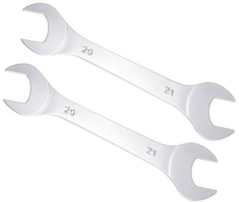 CoCud Dünner Ringschlüssel, metrisch 20mm x 21mm, doppelseitiger schlanker Schlüssel - (Anwendungen: für dünne Muttern, enge Räume), 2 Stück