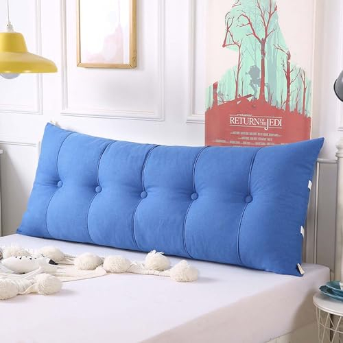 Komfortables Lesekissen 80/140/150/120/180cm Bett Kopfteil Kissen weiches mit Reißverschlussbezug Leinen Sofakissen Abnehmbarem Waschbar Lendenkissen Wandkissen für Kopfteil Sofa Tatami ( Color : #17