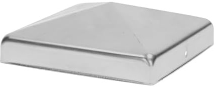 Pfostenkappe quadratisch für Zaunpfosten 160x160 mm | Verzinktem Stahl | Pyramiden Form | Abdeckkappe für Holzpfosten | 1 Stück | Pfahl Pfosten Schutzkappe Schutzhaube Pfostenabdeckung