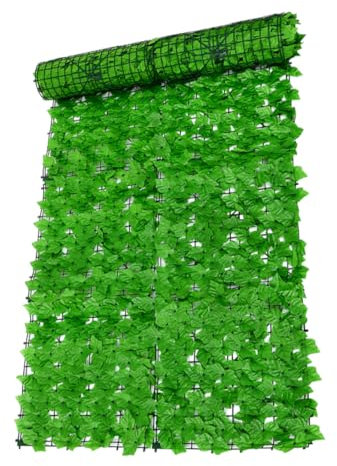 FUNOMOCYA Künstliches Spalier Aus Kunstblättern Grüne Zaunwand Simulierte Grünpflanzenwand Künstliches Blätternetz Gartenbegrünung Balkondekor Hofdekor Gartendekor