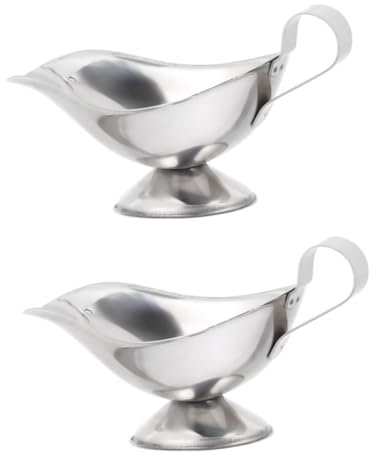 Alipis 2pcs Gravy Boat Sauce Dispenser Dripless Boat for Yogurt Juice Milk and More Easy to Clean