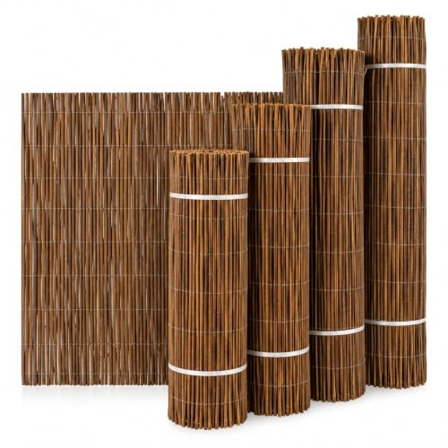 AKADIL Willow Fence Screening Natural Brown Privacy Screen Garden Fence Screening Roll - Outdoor Willow Fence Panels for Garden, Patio & Balcony (1.5m x 4m)