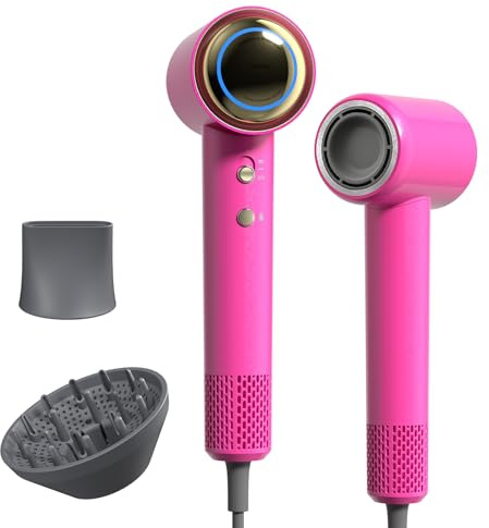 Tideway Hair Dryer Professional High-Speed Ionic Blow Dryer 110,000 RPM, Compact Hair Dryer with Magnetic Diffuser, Fast Drying with Brushless Motor Low Noise Smart Temperature Control-H11