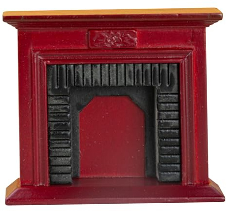 Puppenhaus-Kamin, Maßstab 1:12, Simulation, DIY, Vintage-Miniatur-Kamin, dekorative Puppenhaus-Möbel, Holz-Puppenhaus-Dekoration, Miniatur-Kamin, Puppenhaus-Kamin, Maßstab 1:12, Miniatur-Kamin f