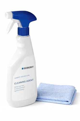 BADfabrik24 Geberit AquaClean Reiniger 500 ml + Mikrofasertuch 40x40 cm