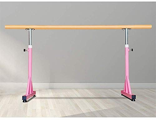 UQACHG Ballettstange, Tanz-Fitness-Ballettstange, Höhenverstellbar 80–120 cm, Stretch-Stange, Freistehend, Verstellbar Für Erwachsene Und Kinder,Pink-1M