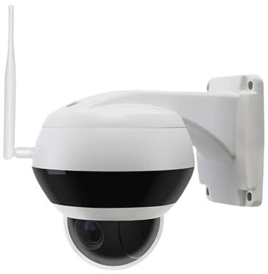 KKENZA Telecamera PTZ a Cupola in Metallo Wi-Fi 4K 8MP, Telecamera IP con tracciamento umanoide for Esterni, telecamere di sorveglianza H.265 W bidirezionale for Interni(UK Plug_8MP Not TF Card)