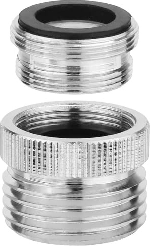 Faucet Adapter, 22 Internal Thread to 3/4 GHT External Thread Connector, Faucet Hose Attachment Sink Adapter for Kitchen and Bathroom
