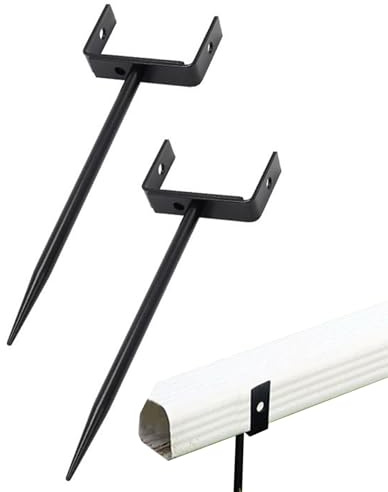 usefulbeauty Accesorios para Bajantes | 2 Piezas Soporte Horizontal Para Canalón De Lluvia | Soportes Ajustables para Tubos Resistentes a la Corrosión para Techo, Toldo, Cobertizo, Exterior, Suelo