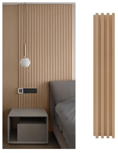 3d Decorative Wall Paneling, Wall Slats Panel Wood Vertical Waterproof, 8 Pcs Black White Modern Decor Wall Paneling for TV Wall/Living Room/Study Rooms, 3D Fluted Textured Wall Panels(#2,15