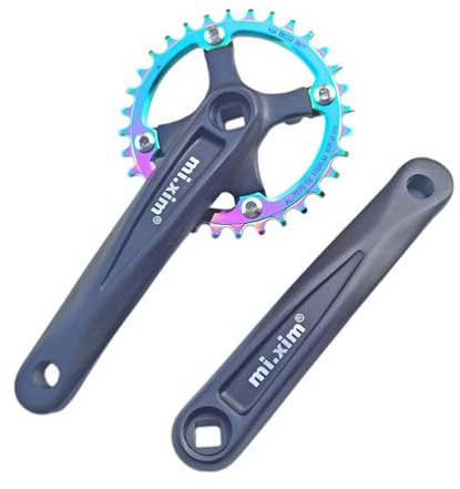 harayaa Ensemble de Bras de Manivelle de Vélo de Montagne 104 BCD Pédalier de Vélo de Montagne Conique Carré 170mm, 32T