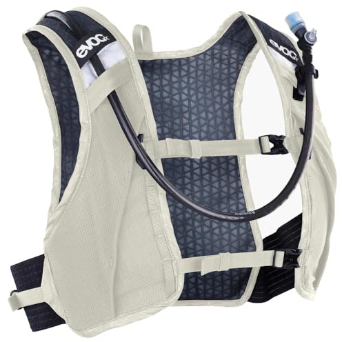 EVOC HYDRO PRO ULTRA 1,5 drickryggsäck, ryggsäck med 1,5 l drickblåsa för tävlingsbruk (kroppsnära västpassform, snabbt tillgängliga förvaringsmöjligheter, reflekterande ryggsäck), sand