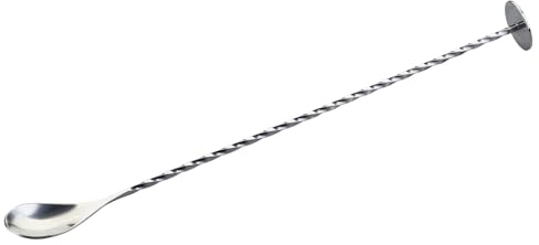 Fackelmann Cocktaillöffel – 27 cm aus Edelstahl 270 mm – Für Cocktails und Eiskaffee, Rostfrei, Stabil und Langlebig für Große Gläser, Spülmaschinengeeignet, Silber