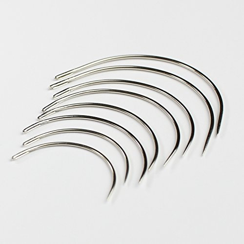 Markenlos Nadeln Set : 8 Gebogene Nadel Polsternadel Nähnadel Rund Leder Sattlernadel