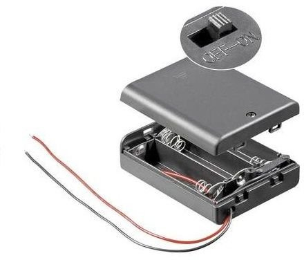 CABLEPELADO Boîtier de piles avec interrupteur pour 3 piles LR6 AA