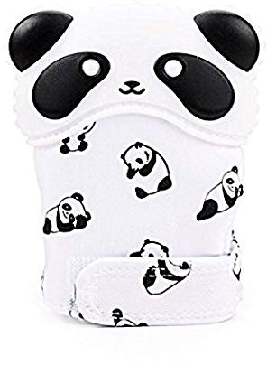 Funky Planet Beißhandschuh für Babys ab 0 Jahren - Beißhandschuh Baby Teething Toy - Raschelnder & Beruhigender Zahnhandschuh für Zahnungshilfe aus Lebensmittelechtem Silikon