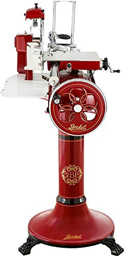 Berkel Volano B3 trancheuse à volant en forme de fleur avec lame diam. 300 mm rouge et socle