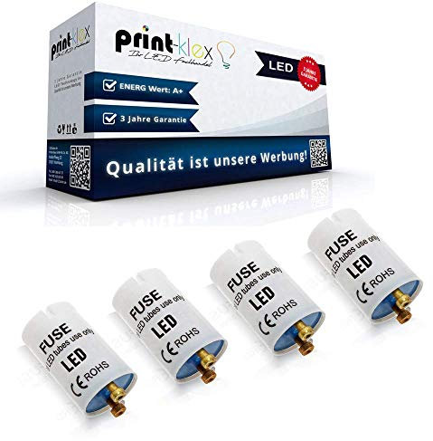 Print-Klex GmbH & Co.KG Kompatibler 4 x LED-Starter für LED-Leuchtstoffröhre, T5 G5 / T8 G13 Starter-Set.