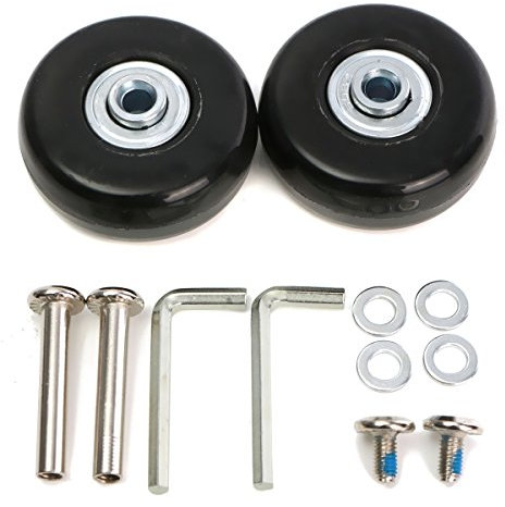 RanDal 2Pcs Bagages Valise Remplacement Roues Essieux Deluxe Réparation 50 x 22Mm