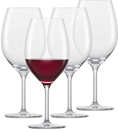 SCHOTT ZWIESEL Copas de vino tinto Burdeos For You (set de 4), atemporales copas bordelesas para vino tinto, copas de cristal Tritan aptas para lavavajillas, fabricadas en Alemania (art. nº. 121869)
