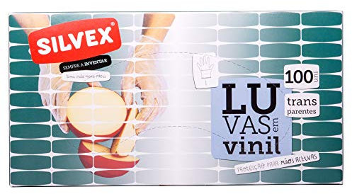Silvex Guantes Vinilo Transparente M (100 UNI)