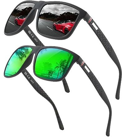 Perfectmiaoxuan Polarized sunglasses for men/women; Vintage/classic/elegant light frame; HD pilot lenses; Golf/driving/fishing/travel Eyewear