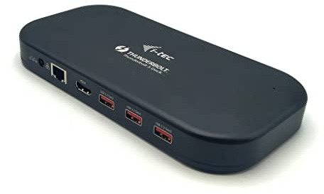 i-tec Thunderbolt 3/USB-C Dual 4K Docking Station mit USB-C to DisplayPort Cable (1,5 m), Power Delivery 60W