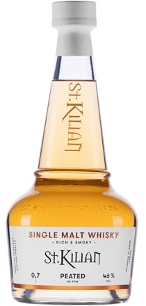 ST KILIAN - Peated - Single Malt Whisky - Origine : Allemagne - Alcool 46% - Notes de fruits mûrs & Caramel - Tourbe délicate - 70cl